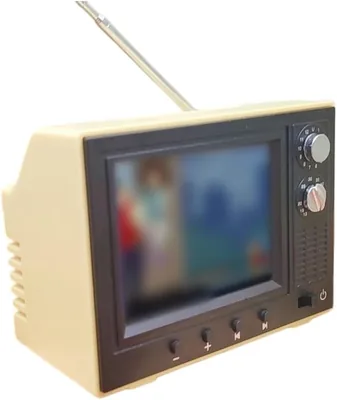 Linhexis Retro Cartoon TV Player Decor (Yellow)