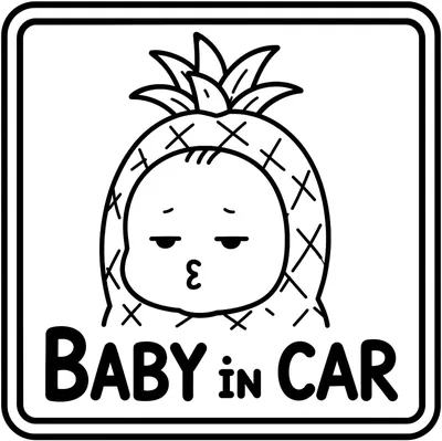 ベビーインカー用 ピーナル 奇妙でかわいい シンプルなユーモラス マグネット ステッカー