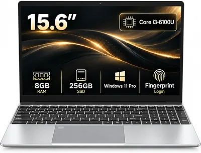 Breloom 15.6" Win 11 Business Laptop - i3-6100U, 8GB RAM, 256GB SSD