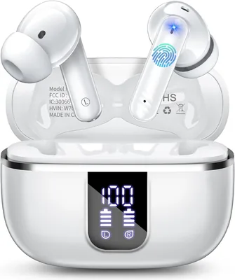 Playtime Headphones HiFi Stereo IPX7 White
