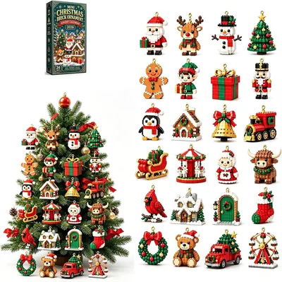 24-Day Mini Christmas Brick Advent Calendar (1Set)