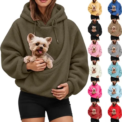 CHRNFSN S-5XL Pet Hoodie with Dog Pouch