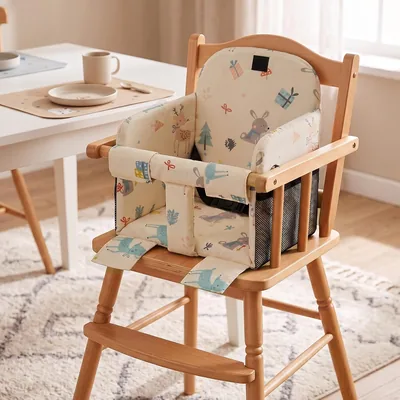 Shopping Cart Seat Cover Beige 3in1 High Chair Cushion