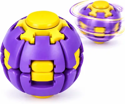 SNF CHOICE Spin Fidget Toy Infinite Rotation Gear Ball Purple