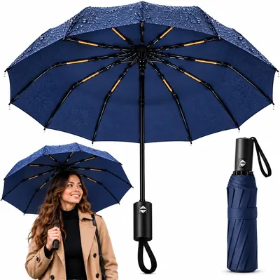Guarda-Chuva Automático Reforçado e Dobrável