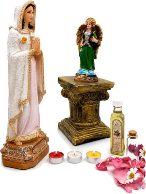 Paquete de Espiritualidad Sanadora - Virgen Rosa Mística y Arcángel Rafael