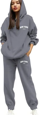 Womens Tracksuit Hooded Sweatshirt & Sweatpants Set