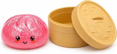 ألأبي Glitter Dumpling Squishy للأطفال، لعبة حسية ناعمة للضغط والتمدد، تصميم لامع وقطني بحجم 10 سم