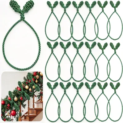 KxrTpx Christmas Garland Ties 50cm - 18 Pack