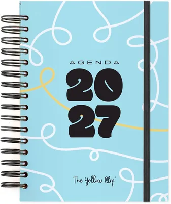 The Yellow Clip - Agenda 2027 Formato Semanal Unisex, para Hombre o Mujer, Planner fechado 2027, Pas