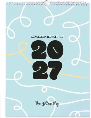 El Clip Amarillo - Calendario de Pared 2027, Calendario Decorativo, Estilo Unisex