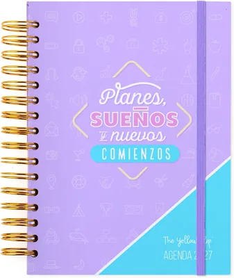 The Yellow Clip - Agenda Semanal para Mujer 2027, Pasta Dura A5