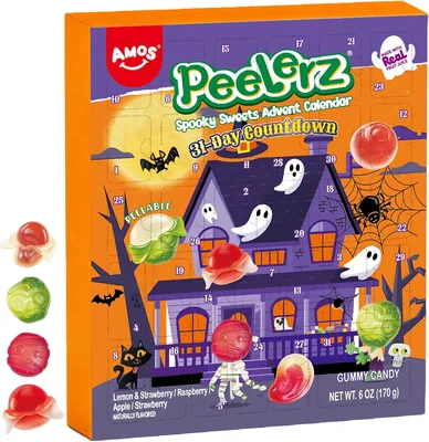 AMOS Peelerz Halloween Advent Calendar 2026 - 170G Mixed Fruit