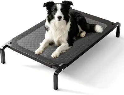 Cama Elevada para Perro Grande con Malla Transpirable 95x58cm