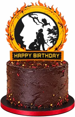 Dystopian Fire Birthday Cake Topper - 18cm PLA