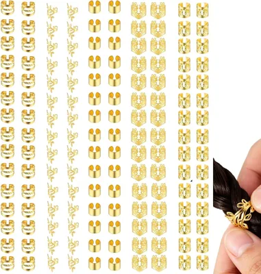 150 Hair Jewelry Set - Gold Braids Accessories