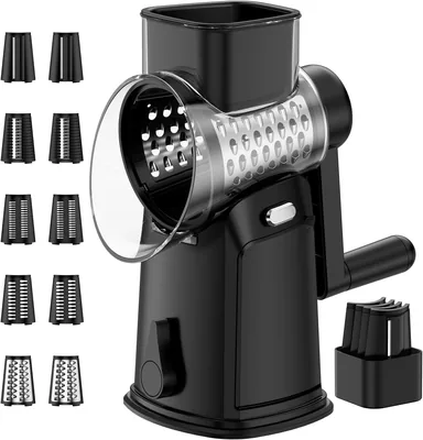SnugCasa 5-in-1 Rotary Grater - 10 Blades