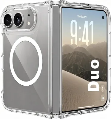 Funda Magnética Transparente USTIYA para iPhone Duo CXK | Carcasa Rígida de Acrílico y TPU, Protección de Cámara