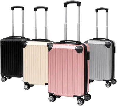 Mala de Viagem de Bordo 10 kg Expansível em ABS, Rodas Duplas 360° e Cadeado com Senha - Rosa