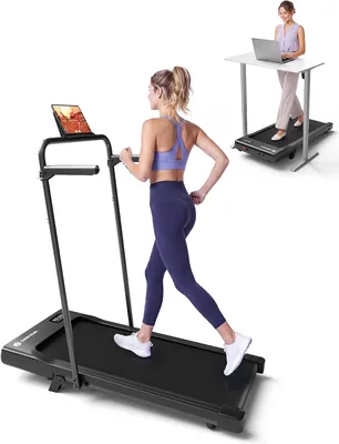 DeerRun Walking Pad - 6% Incline Treadmill