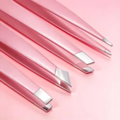 4 Pcs Professional Tweezers Set - Precision Eyebrow Tool