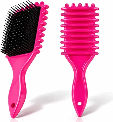 Escova de Fitagem Profissional para Cachos e Ondas - Raquete Wave com Separador