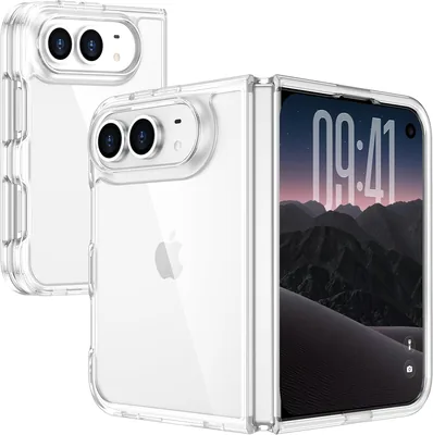 Gogorelax iPhone Duo ケース、透明、折りたたみ式、米軍 MIL規格 | iPhone Duo ワイヤレス充電対応