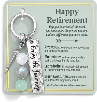 Quietsun Retirement Gift - Crystal Keychain & Card