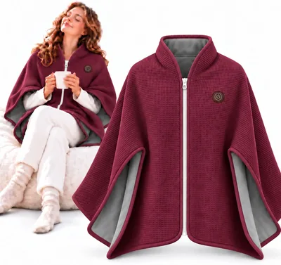 Heated Shawl Wrap USB Red