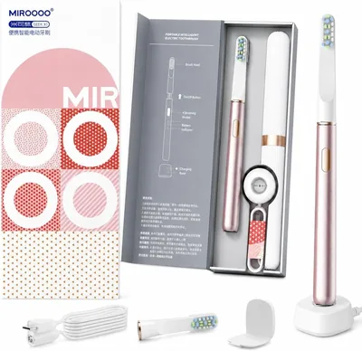 Miroshine 2026 New Model Electric Toothbrush, 3 Brushing Modes (Pink) | 32000 Vibrations, 2 Months B