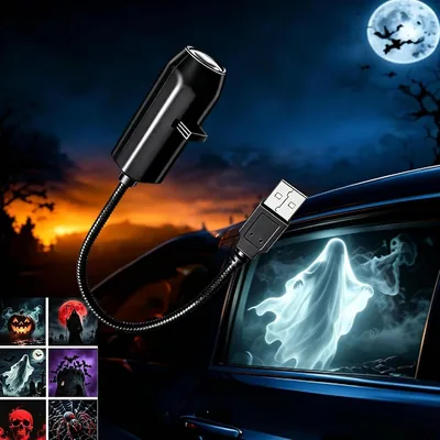 Christmas Car Window Projector, Halloween Window Projector for Car, Plug & Play HD HolidayProjector 