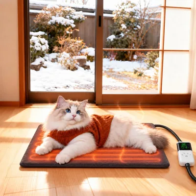 ペット用ホットカーペット、獣医師監修仕様 | 抗噛みコード＆シリコン統合