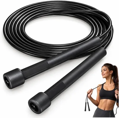Corda de Pular para Academia 2,5 Metros PVC Crossfit Profissional Fitness | Empunhadura de 12cm