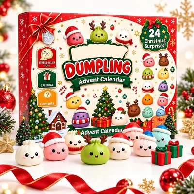 Christmas Squishies Advent Calendar 2026 - 24 Mini Fidget Toys