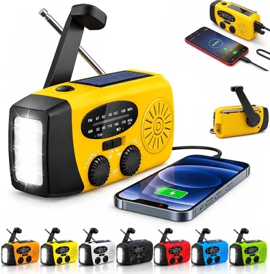 Wind Up Solar Radio - Emergency Hand Crank AM/FM