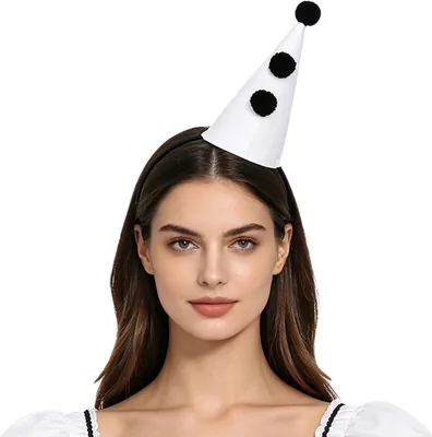 iEFiEL Jester Hat Headband - Ruffled Polka Dot