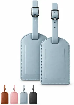 Kit Etiqueta Mala de Viagem 2 Unidades - Identificação de Bagagem Azul