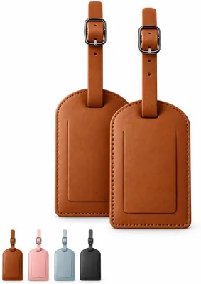 Kit Etiqueta de Bagagem Identificadora - 2 Unidades - Marrom