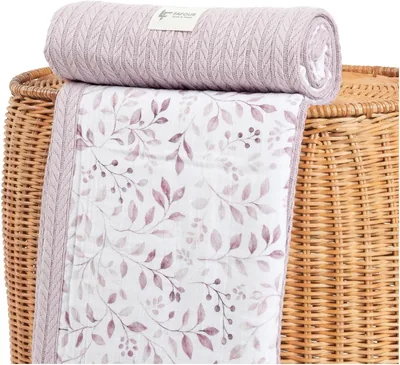 FAFOUR Baby Blanket - Embroidered Name, Cotton Pique Muslin