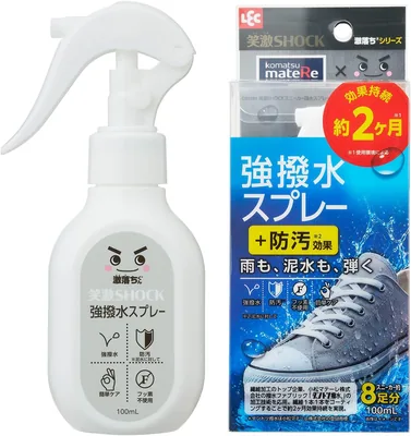 LEC 笑驚スニーカー、水耐性・汚れ防止スプレー100ml（約8足分）、3.4フロン