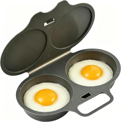 2026 Dual Cavity Microwave Egg Poacher - with Lid & Handle