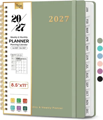 Taja 2027 Planner - 8.5" x 11" Hardcover