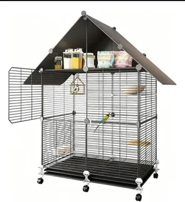 Modular Mobile Bird Cage With Wheels