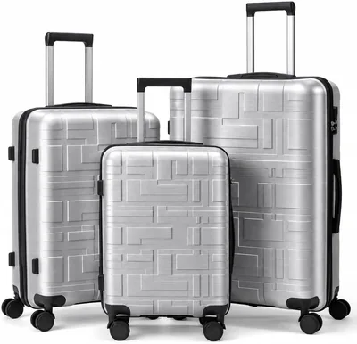 3 Piece PP Hard Shell Luggage Set - 20/24/28 Inch Suitcases