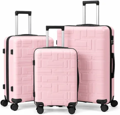 3 Piece PP Hard Shell Luggage Set - 20/24/28 Inch