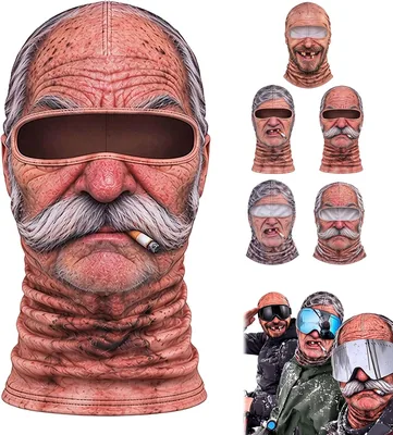 Old Man Ski Mask - Funny Balaclava