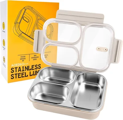 304 Stainless Steel Lunch Box - 25 oz Leakproof