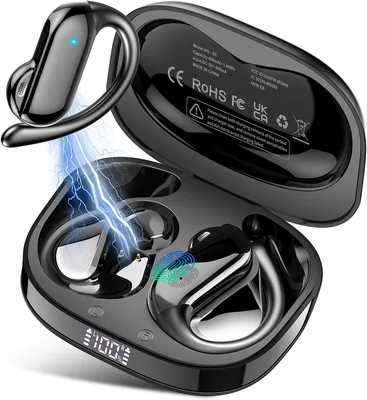 Open Ear Headphones Bluetooth 5.4 Wireless Earhooks 42hr Playtime