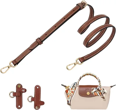 Kit de Reemplazo de Correa Longchamp Mini, Bolso Crossbody, Marrón | Correa PU de Alta Calidad