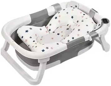 Newborn Foldable Bathtub with Pillow & Thermometer
